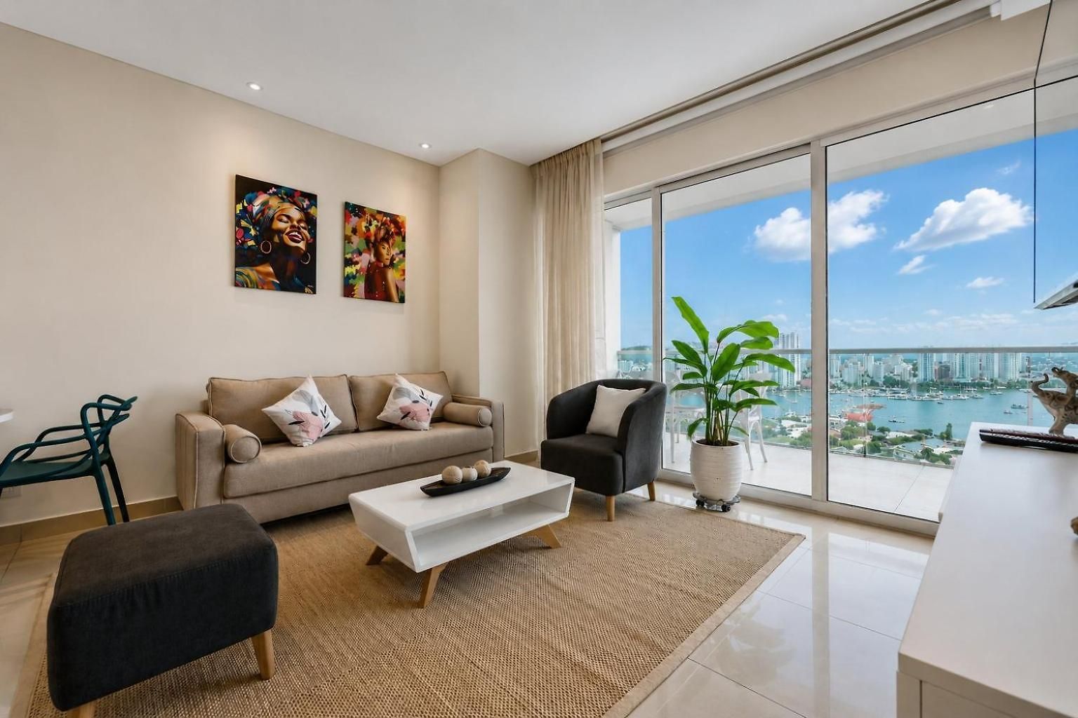Apartamento Lujoso Apto De 1 Hab En Piso 15 Edificio H2 Cartagena